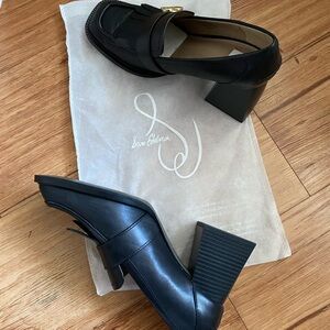 Sam Edelman Black Block Heel Loafers